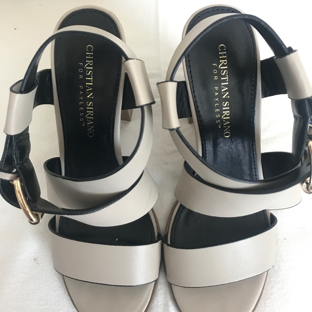 Tan Block Heels - Picture 2 of 3